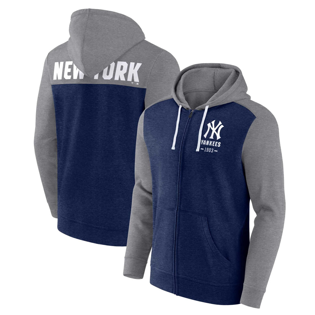 Heathered Navy Heathered Gray Full-Zip Hoodie H616391