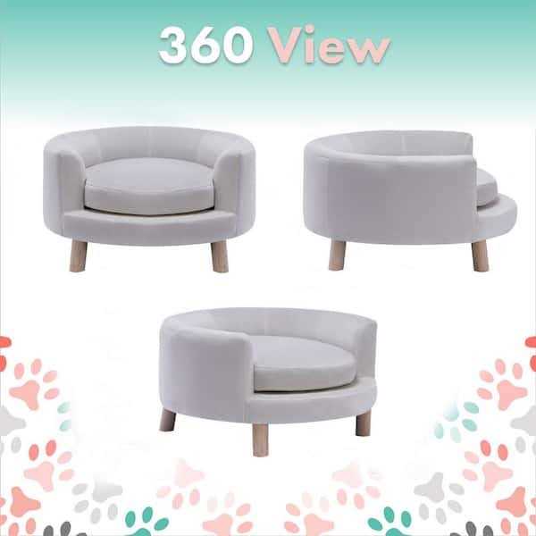 Faux-Velvet Circular Pet Bed Z3224