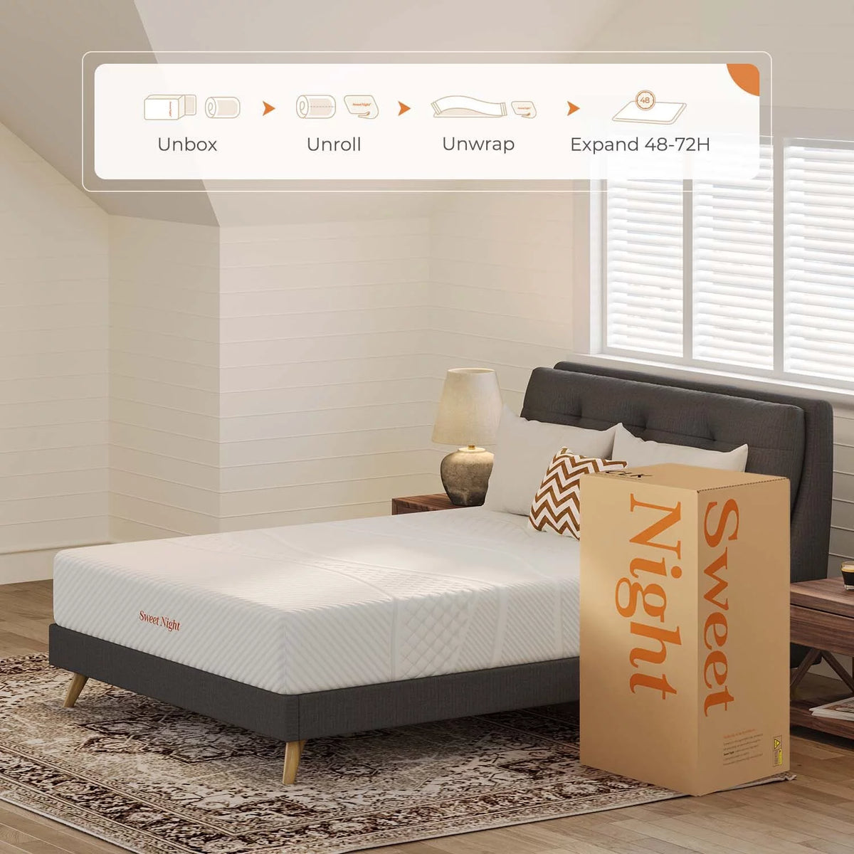10'' Cooling Gel Memory Foam Queen Size Mattress Z5641