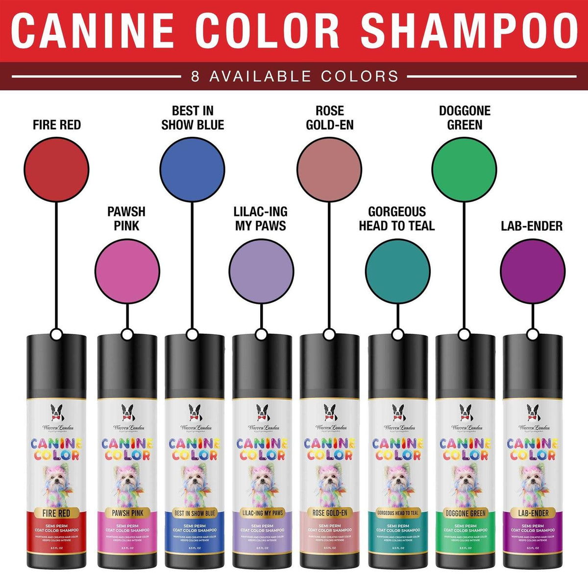 Semi Perm Coat Color Shampoo for Dogs F91687
