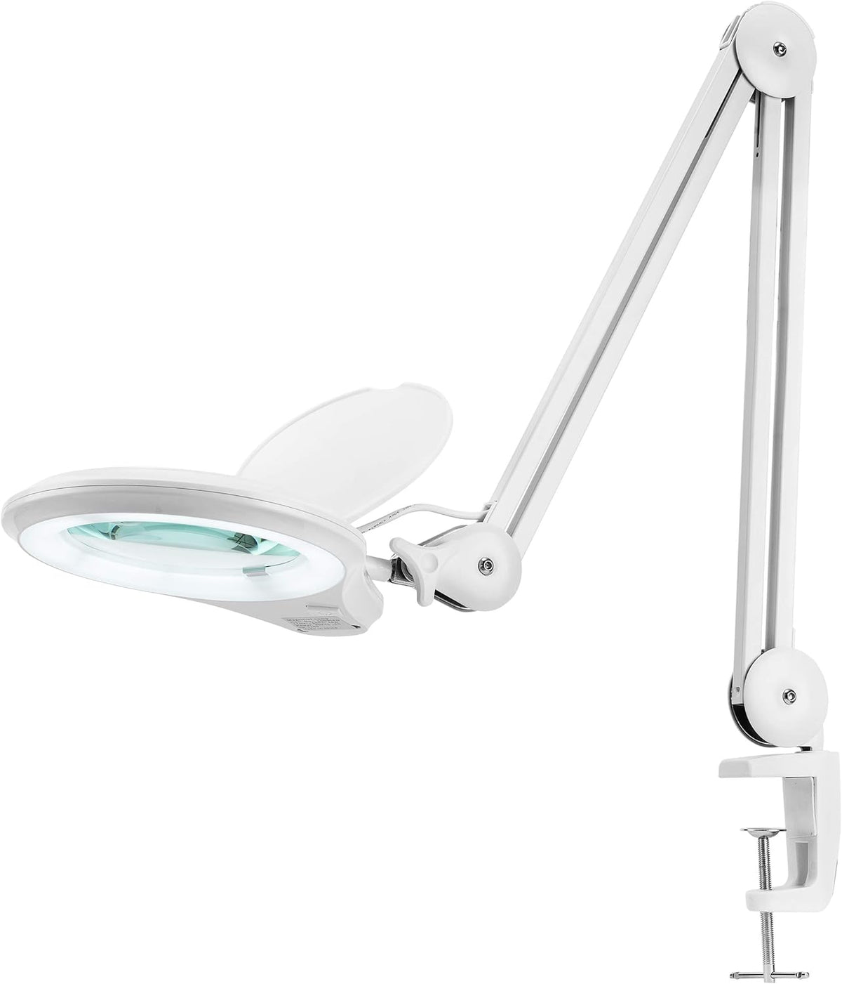 1,200 Lumens Dimmable LED Magnifying Lamp with Clamp, 5 Diopter, 5 Inches Lens, Gray J52054