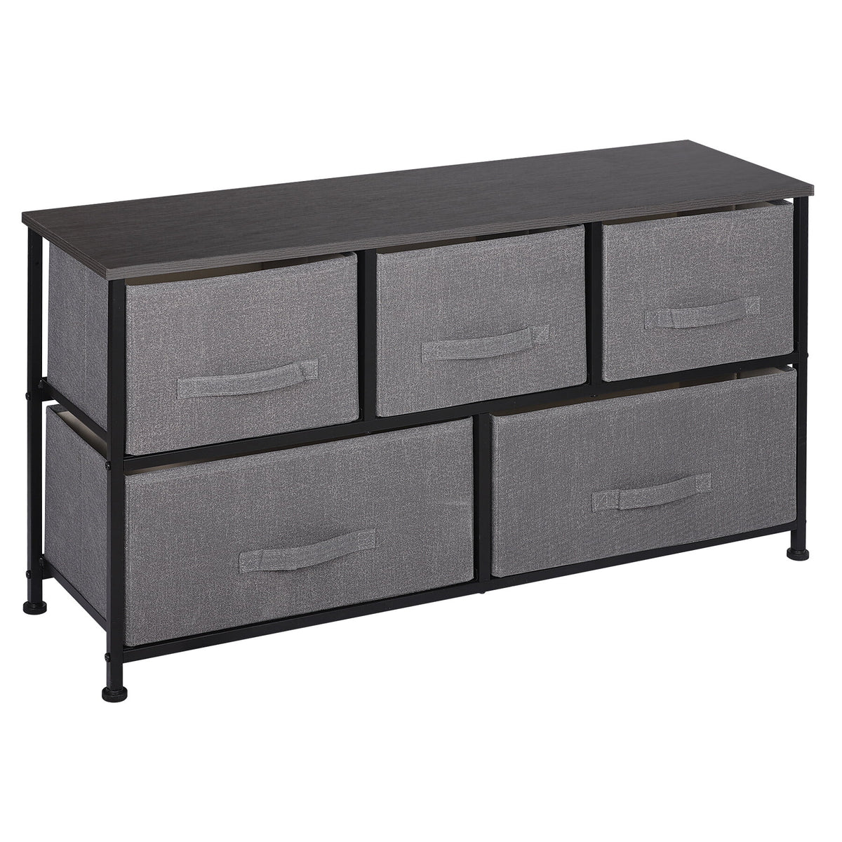 5 Drawers MDF Graphite Gray Dresser M367586