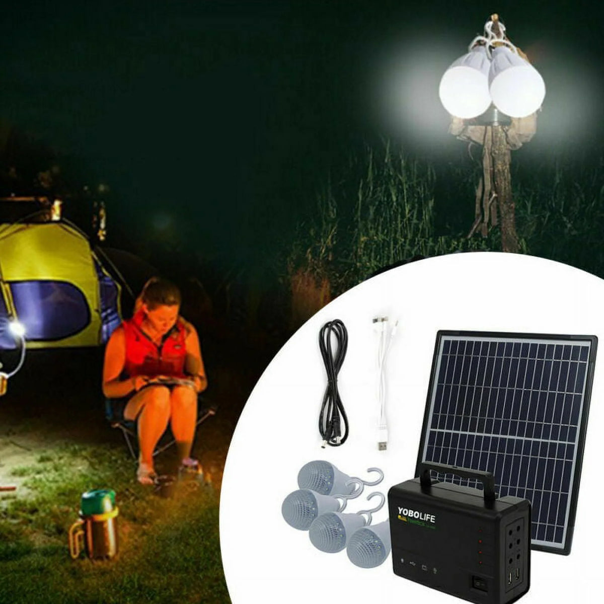 Portable Solar Panel Power Generator Kit M8554