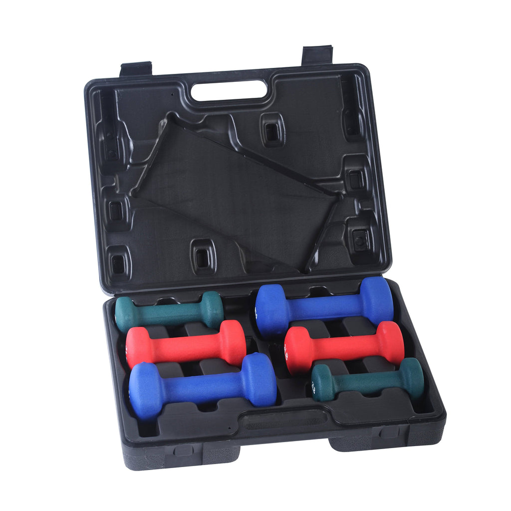 Neoprene Dumbbell Set with Case L584