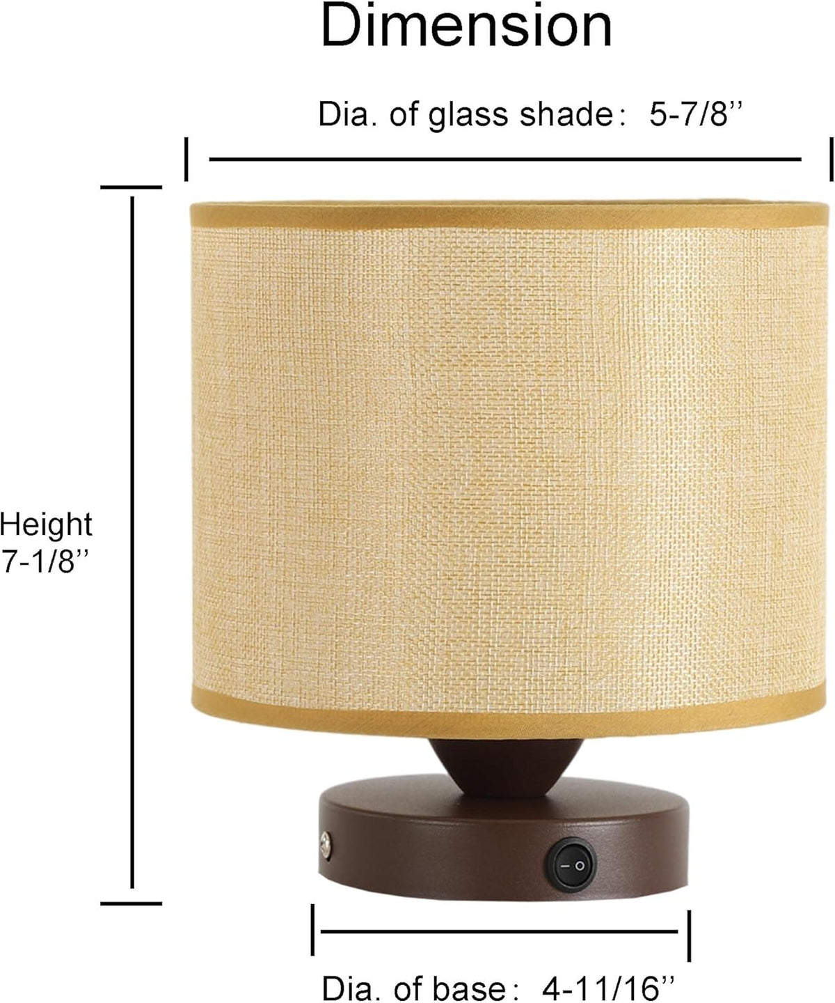 12V RV Interior Light Fixture with On&Off Switch, Beige Fabric Shade P81489
