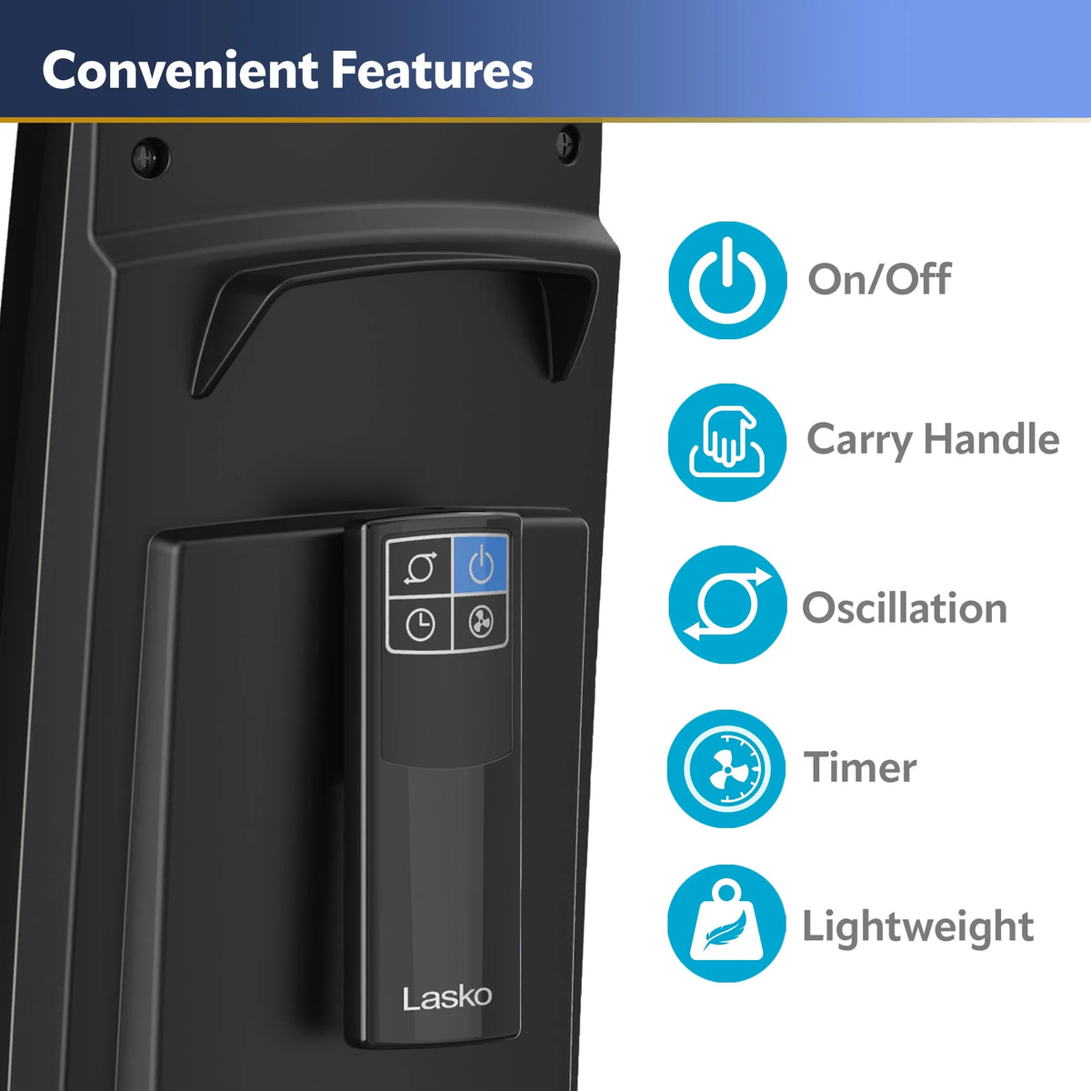 4-Speed Hybrid Tower Fan with Timer and Remote Control G632978