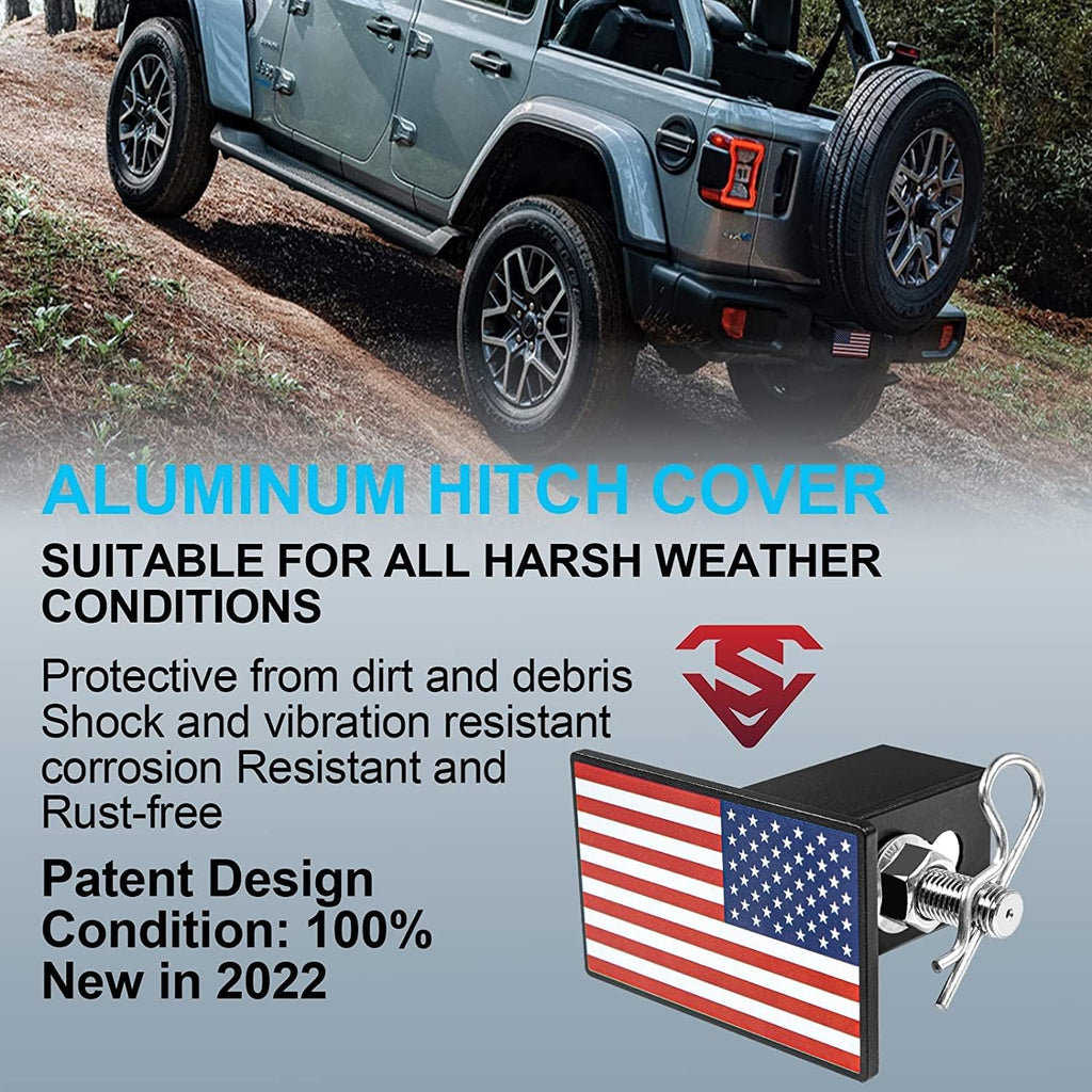 American Metal Flag Trailer Hitch Cover S386