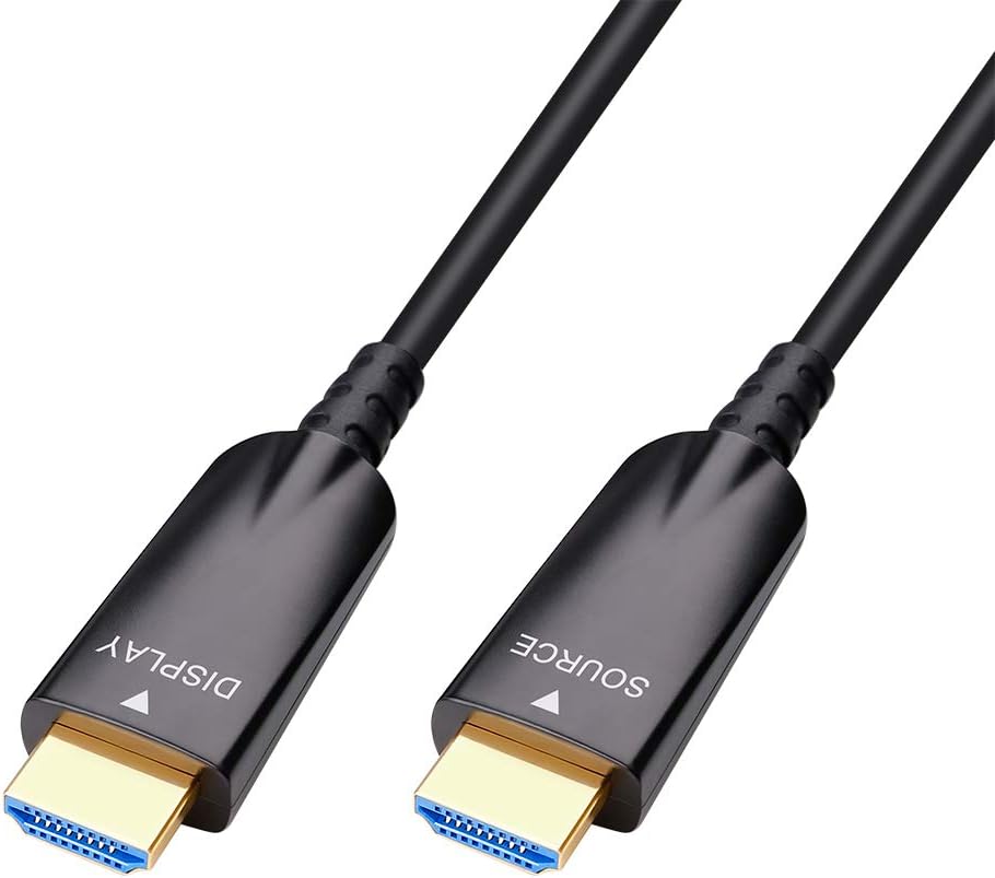 100ft Fiber Optic HDMI Cable 4K 30Hz 1080p 60Hz Black J4308