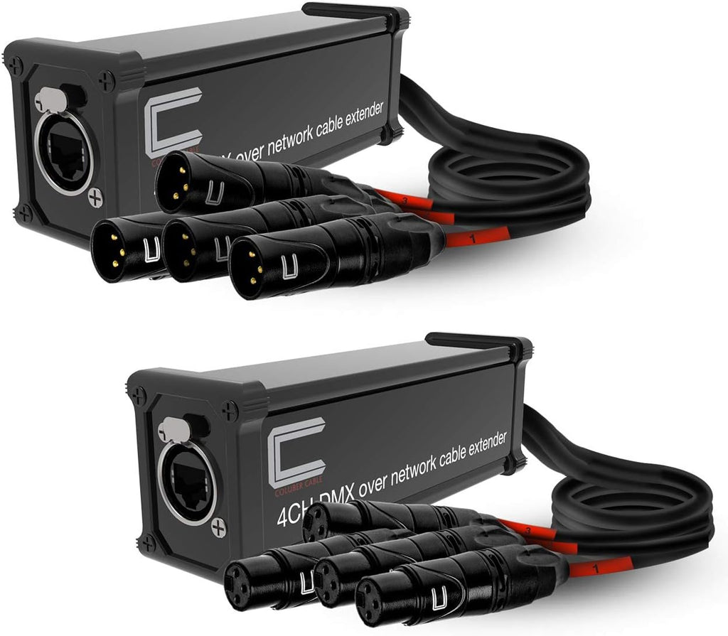 4 Channel XLR to Ethernet Audio Snake Receiver D759
