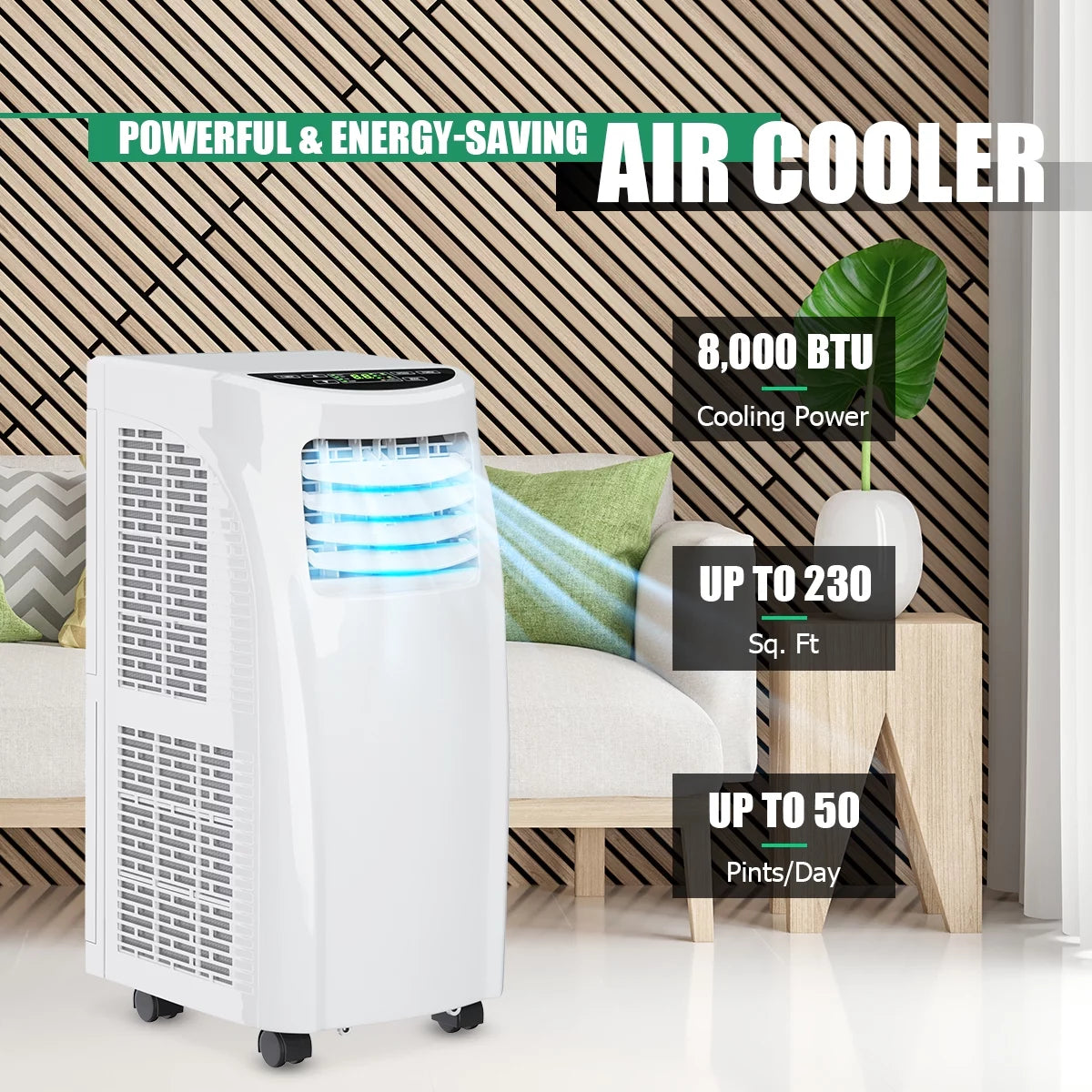 8000BTU Portable Air Conditioner & Dehumidifier Z852554