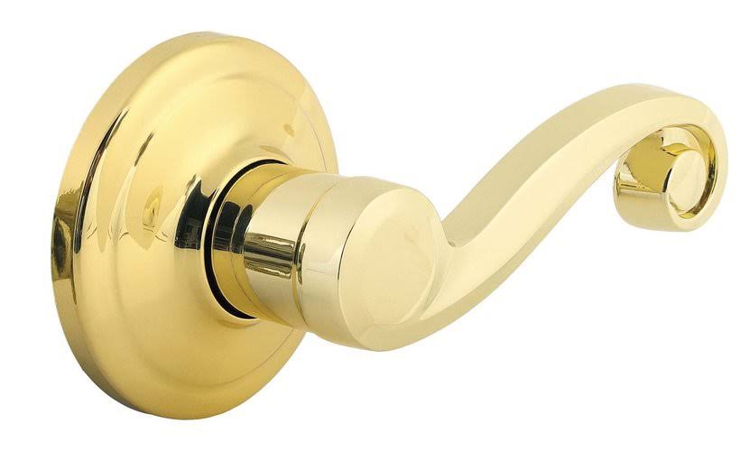 Bright Brass Left Hand Double Cylinder Handleset Trim S165