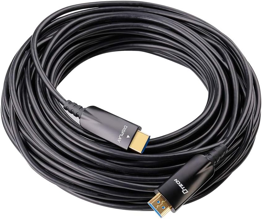 100ft Fiber Optic HDMI Cable 4K 30Hz 1080p 60Hz Black J4308