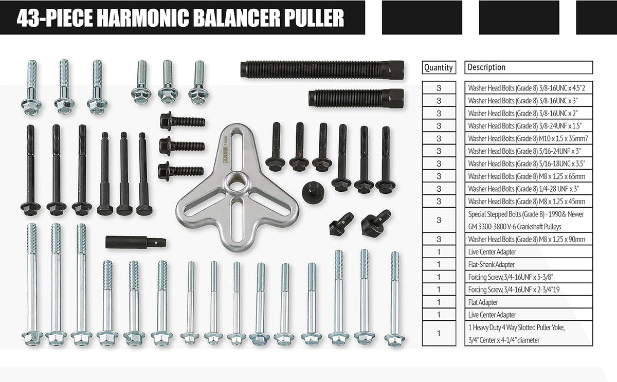 43-Piece Harmonic Balancer Puller Set O159454