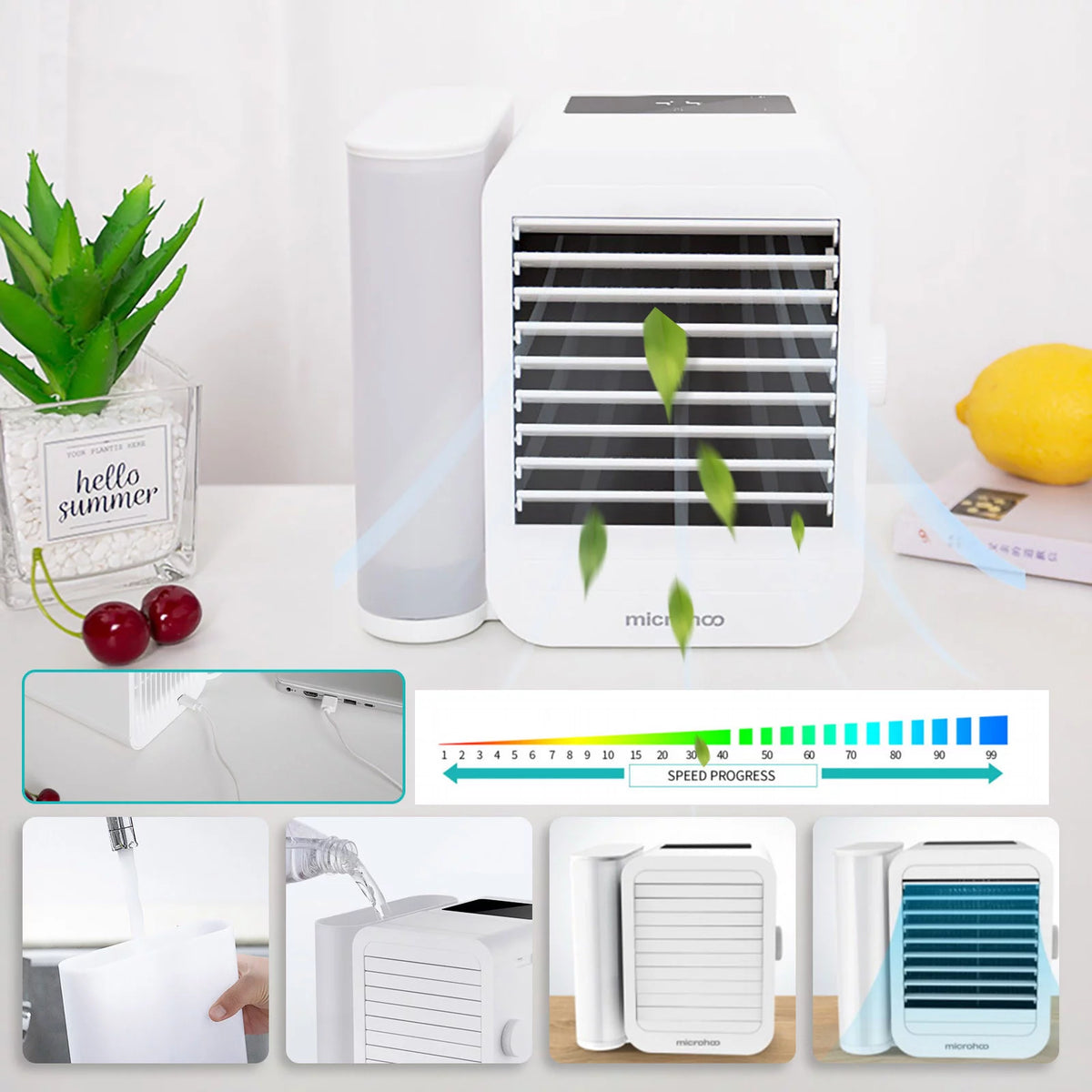 Portable Mini USB Air Conditioner with Night Light K807