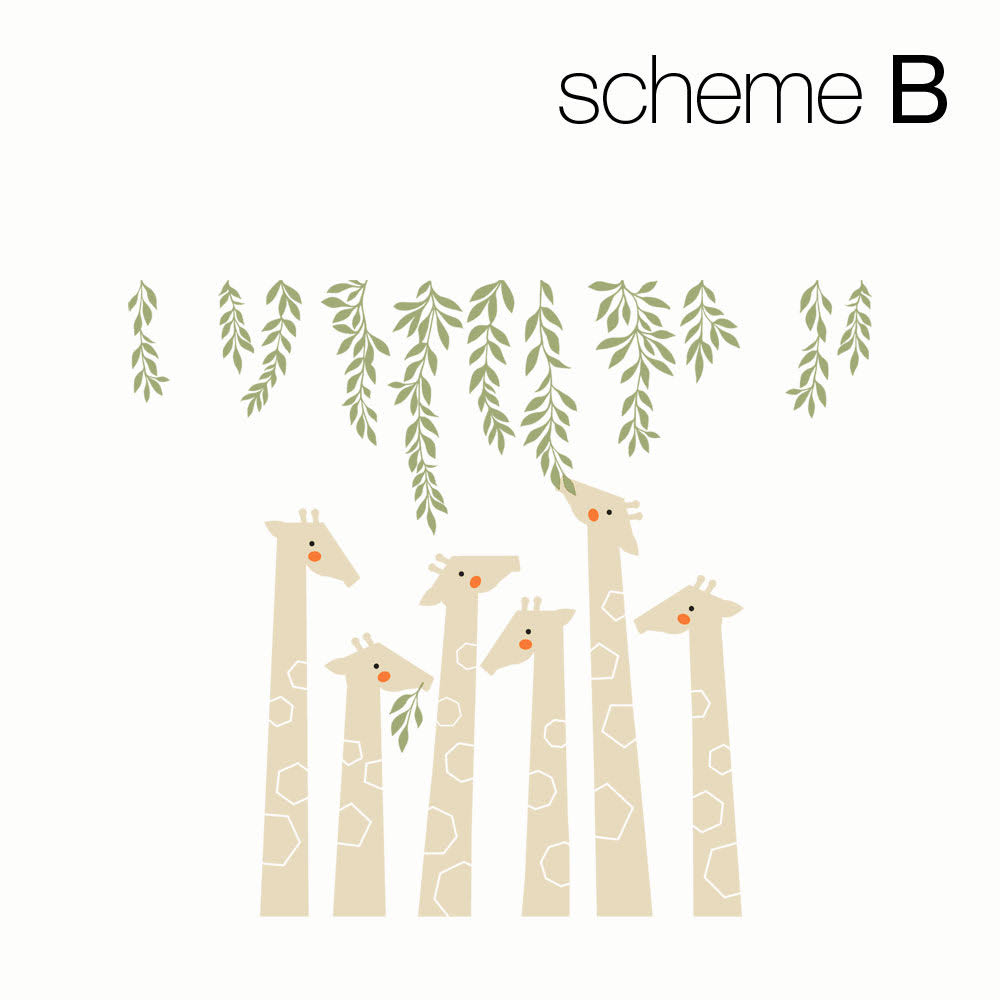 White Giraffe Wall Decal L431