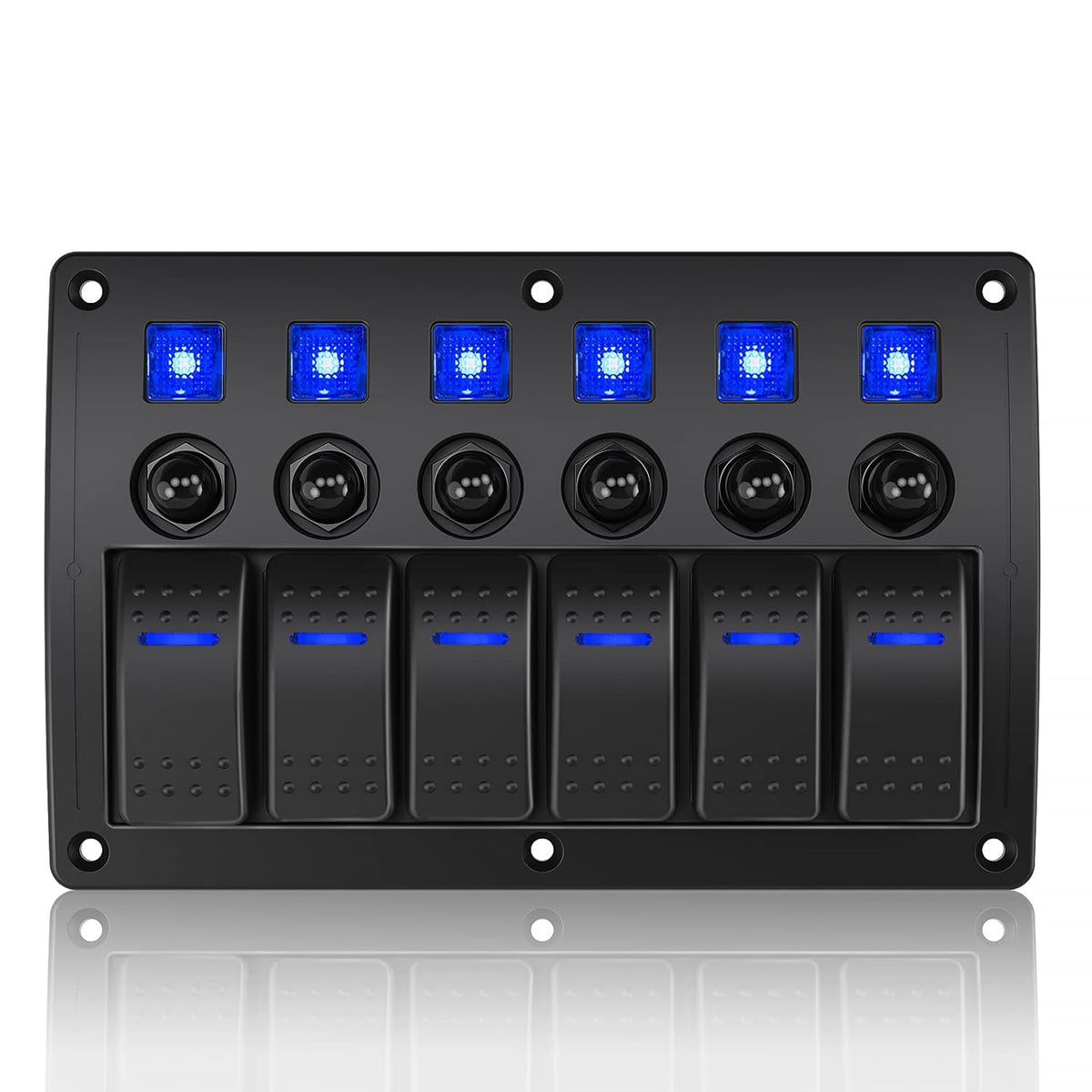 8 Gang Marine Rocker Switch Panel Waterproof 12-24V W535656