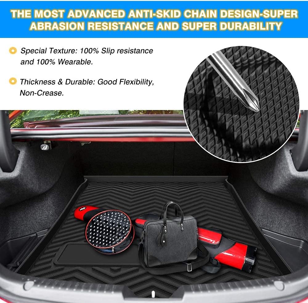 Custom Fit Cargo Liner Trunk Mat Tray All Weather Black I642