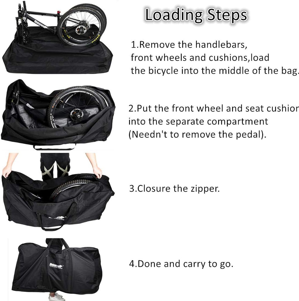 Folding Bike Bag 26 inch to 29 inch Thick Bicycle Travel Case B8942