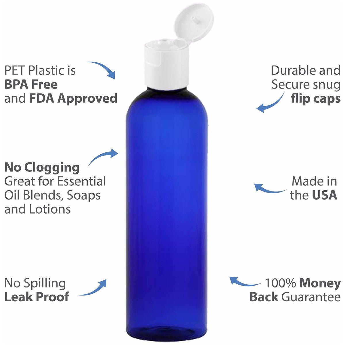 4 oz BPA Free Squeezable Travel Bottles W48074