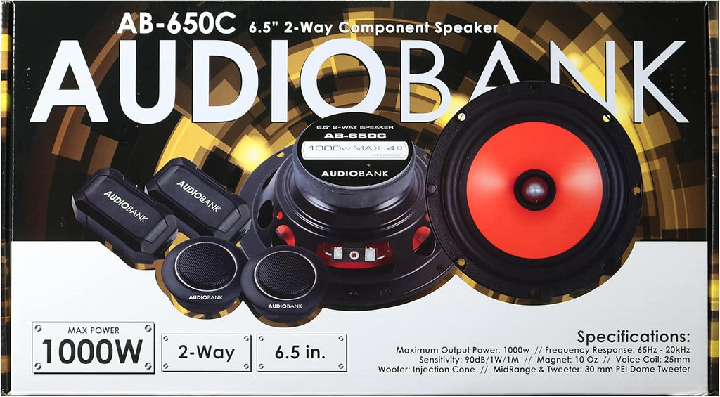 1000W 6.5-Inch 2-Way Car Audio Component Speaker System K301734