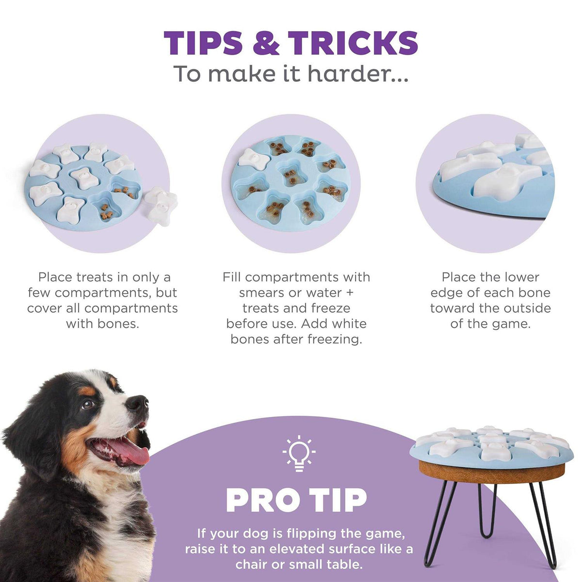Blue Interactive Treat Puzzle Dog Toy P251254