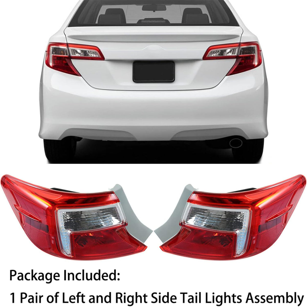Halogen Rear Brake Tail Light Assembly Driver Left Side & Passenger Right Side T352791