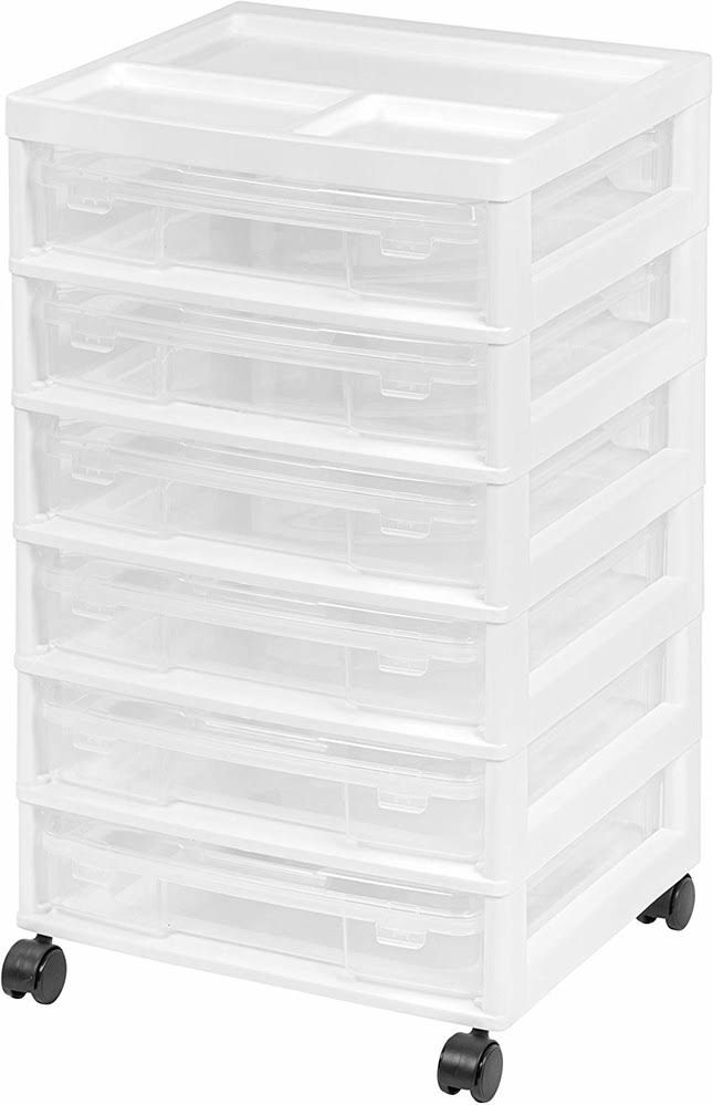 Black White Scrapbook Cart C7384