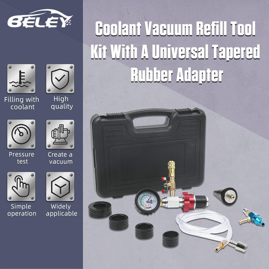 Coolant Vacuum Refill Tool Kit with 4 Sizes of Adapters L62290
