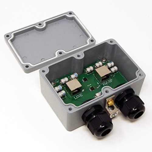 Waterproof PoE+ Gigabit Ethernet Surge Protector RJ45 CAT5/CAT6 L182606