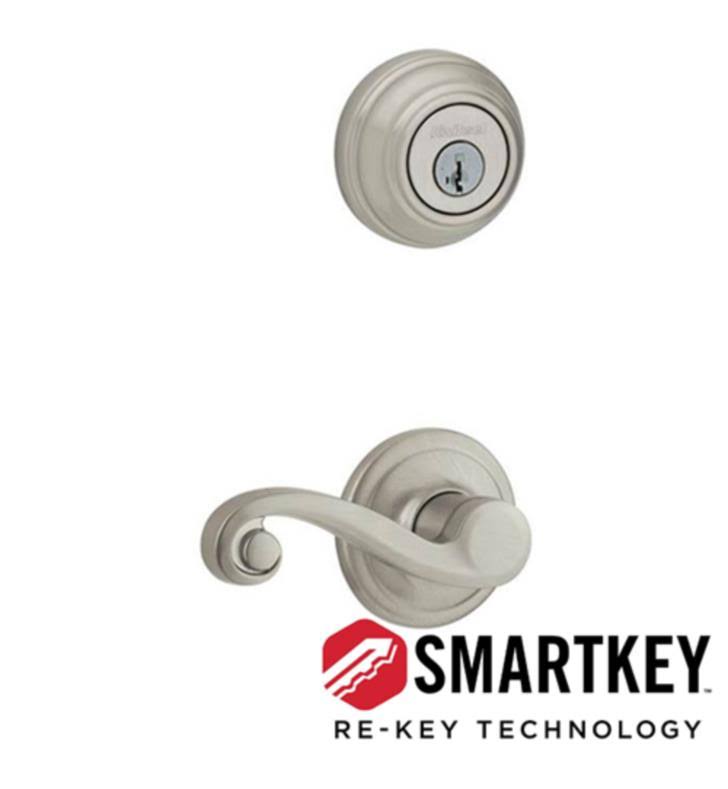 Bright Brass Left Hand Double Cylinder Handleset Trim S165