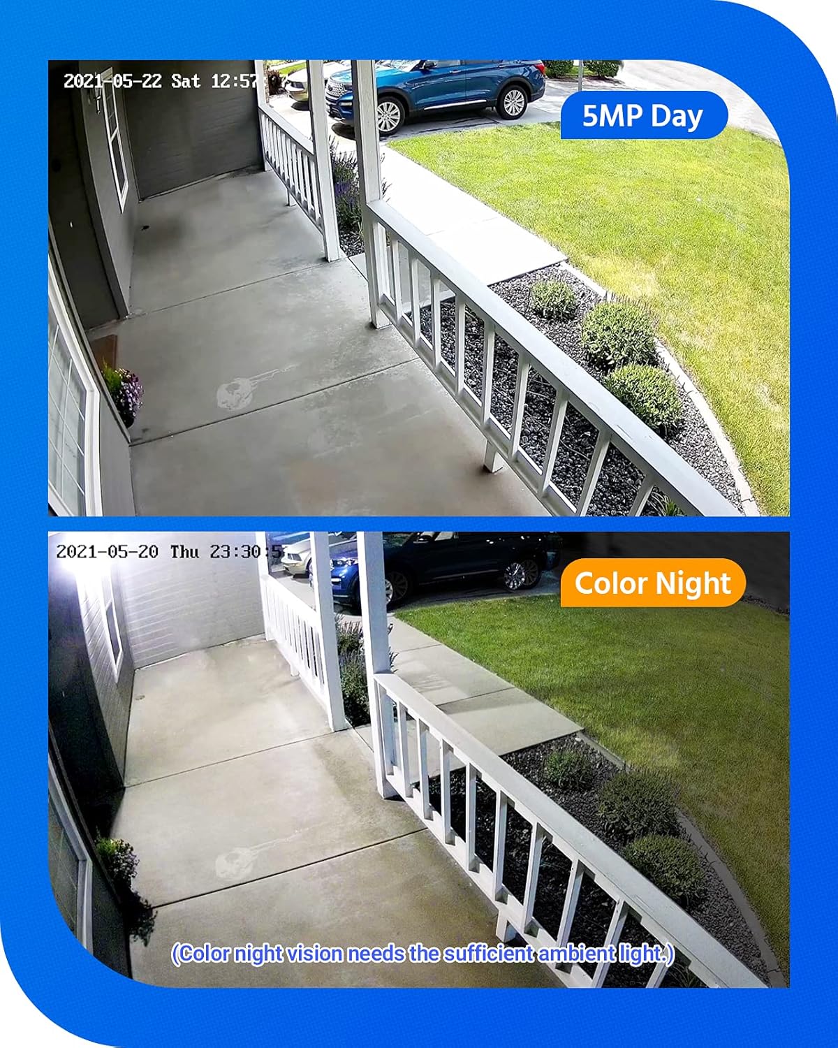 5MP PoE IP Turret Security Camera with Audio D765648