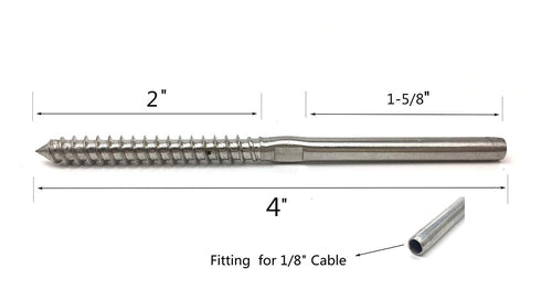 1/8 Stainless Steel 316 Cable Railing Hardware 50 Pairs E75088