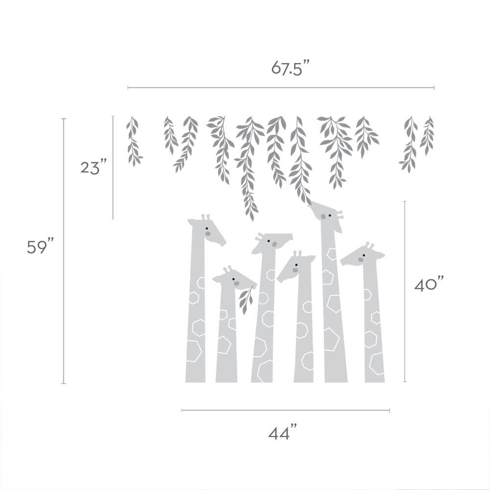 White Giraffe Wall Decal L431
