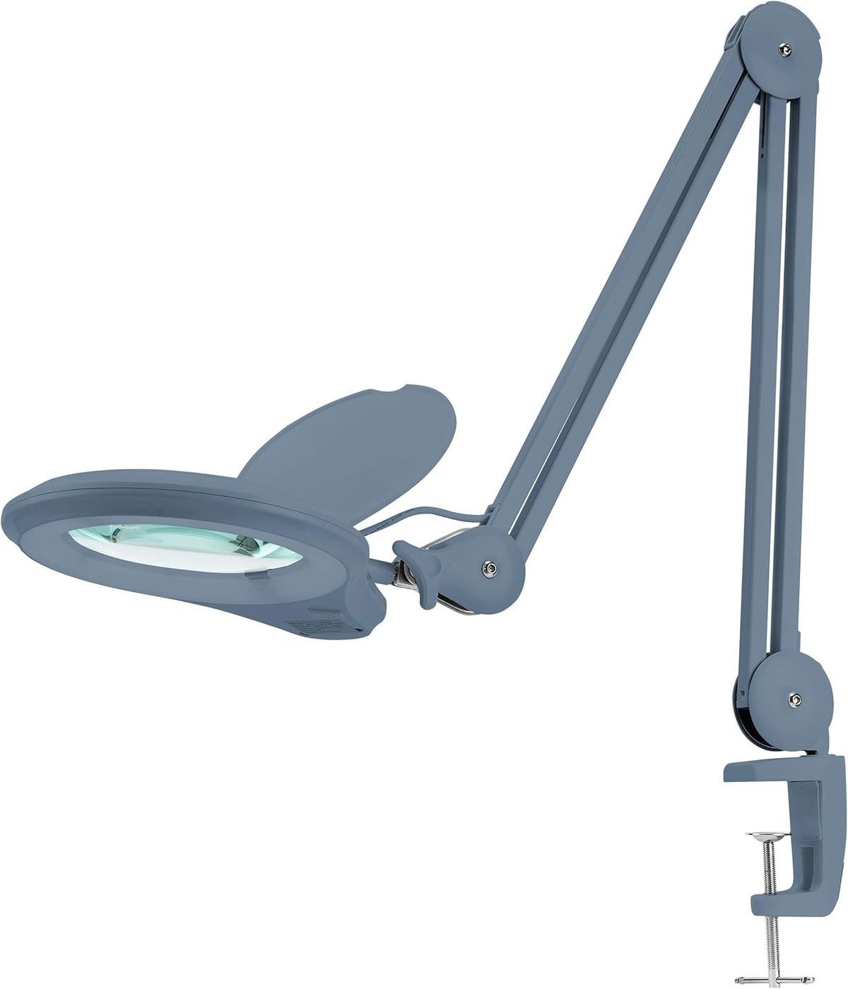 1,200 Lumens Dimmable LED Magnifying Lamp with Clamp, 5 Diopter, 5 Inches Lens, Gray J52054