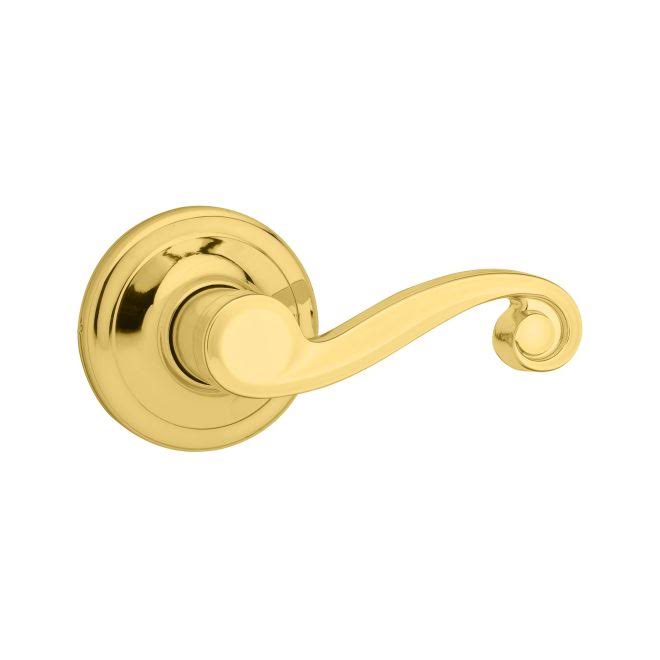Bright Brass Left Hand Double Cylinder Handleset Trim S165