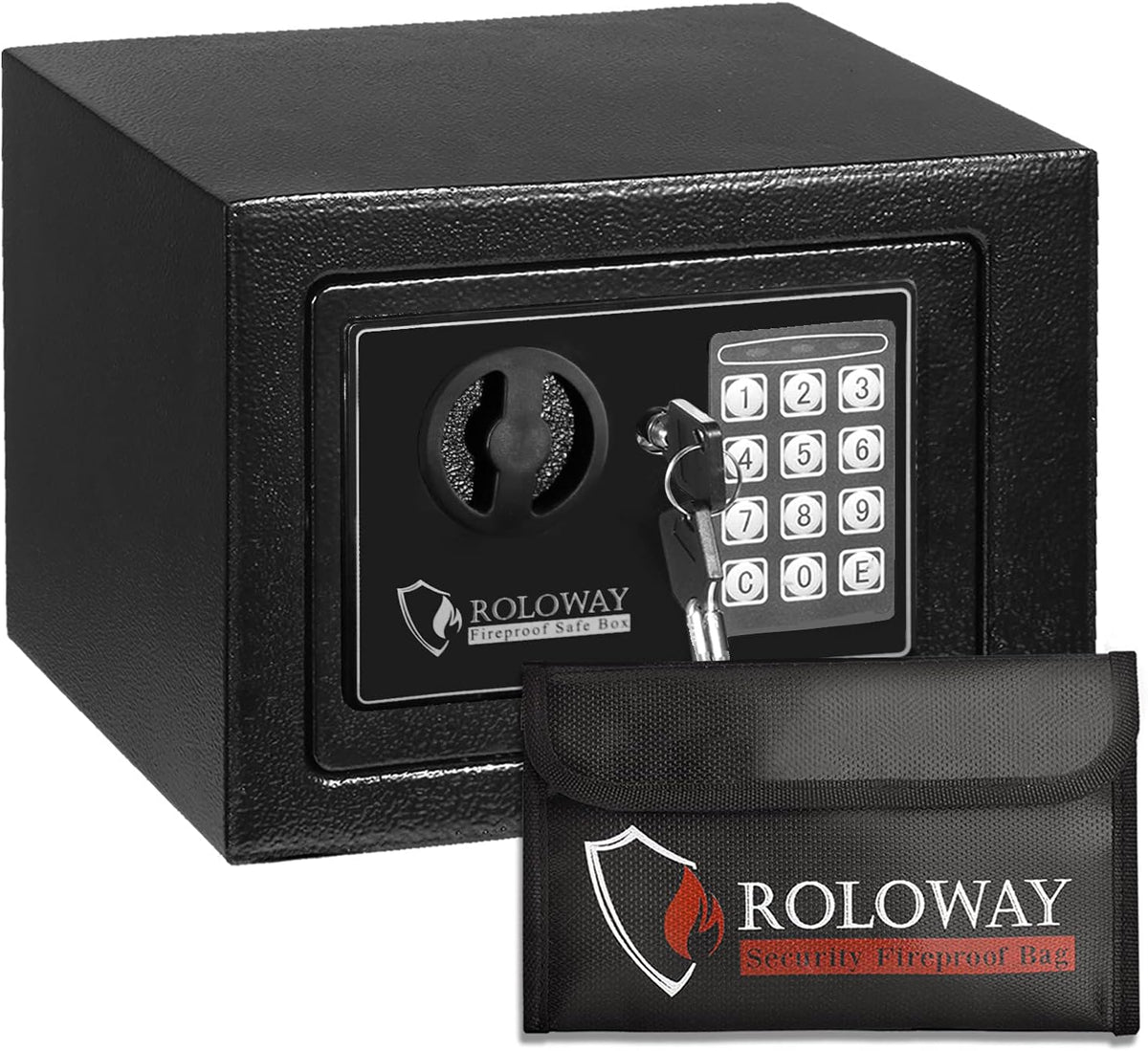 Steel Money Safe Box with Fireproof Money Bag and Digital Keypad V517126