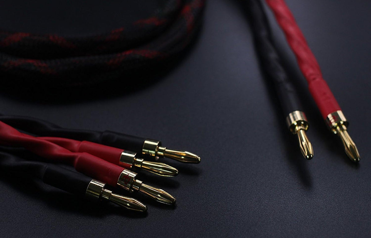 Bi-Wire Speaker Cable 2 Banana Plugs 4 Banana Plugs 1pair Set J516