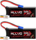 3S Lipo Battery 11.1V 80C 5200mAh with EC5 Connector 2 Pack D4907