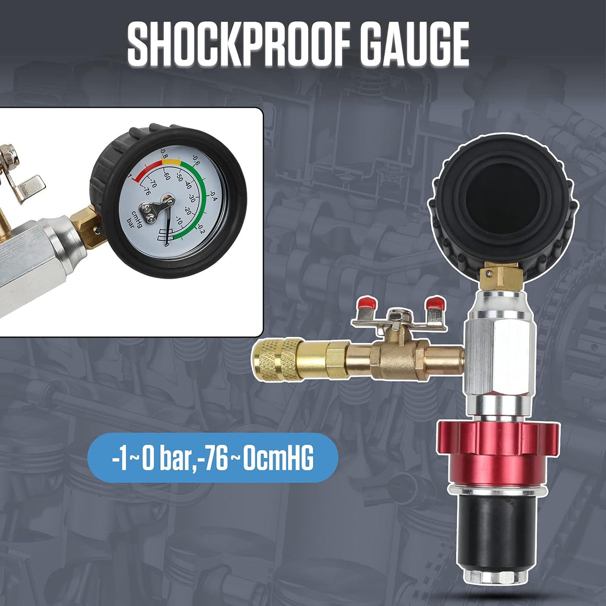 Coolant Vacuum Refill Tool Kit with 4 Sizes of Adapters L62290