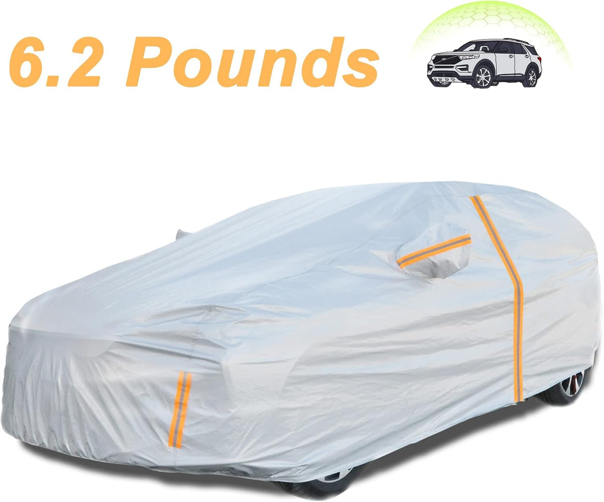 6 Layers SUV Car Cover Waterproof with Zipper Cotton M52702