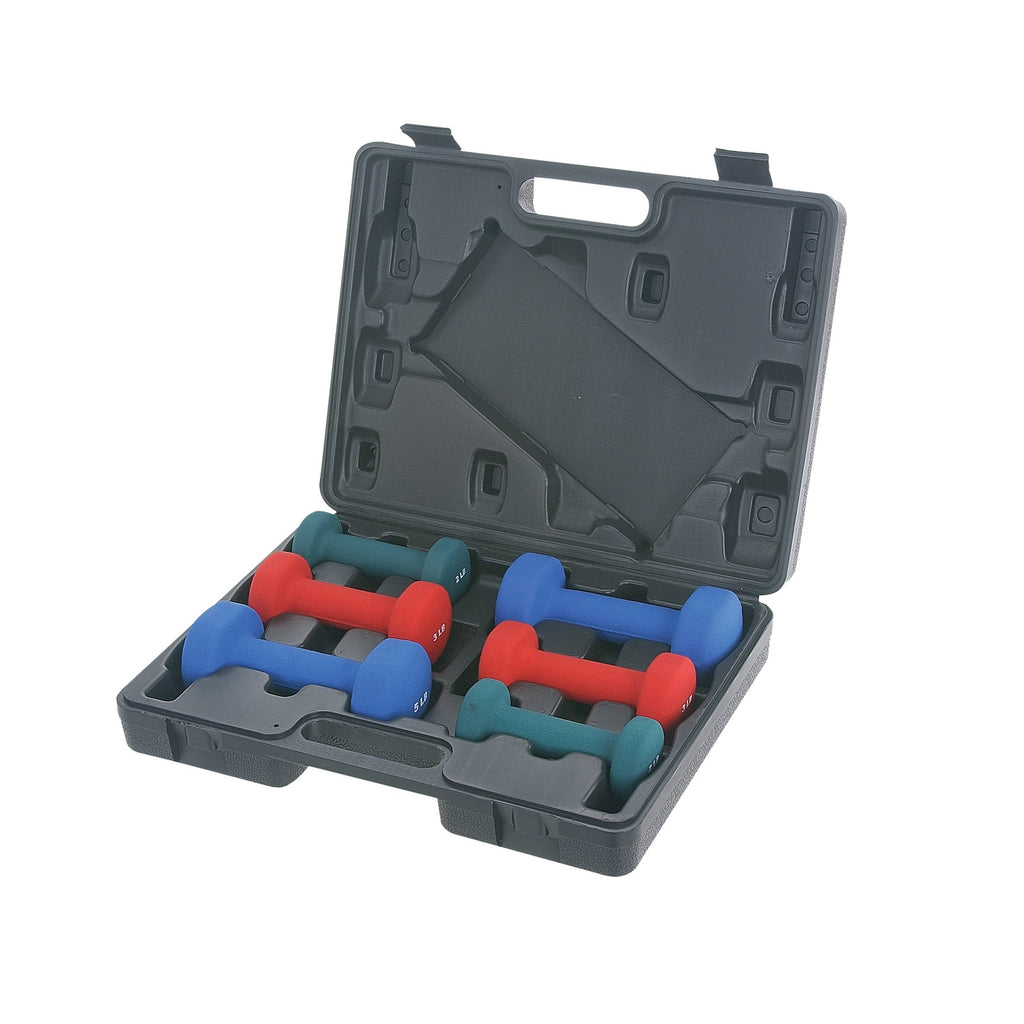 Neoprene Dumbbell Set with Case L584
