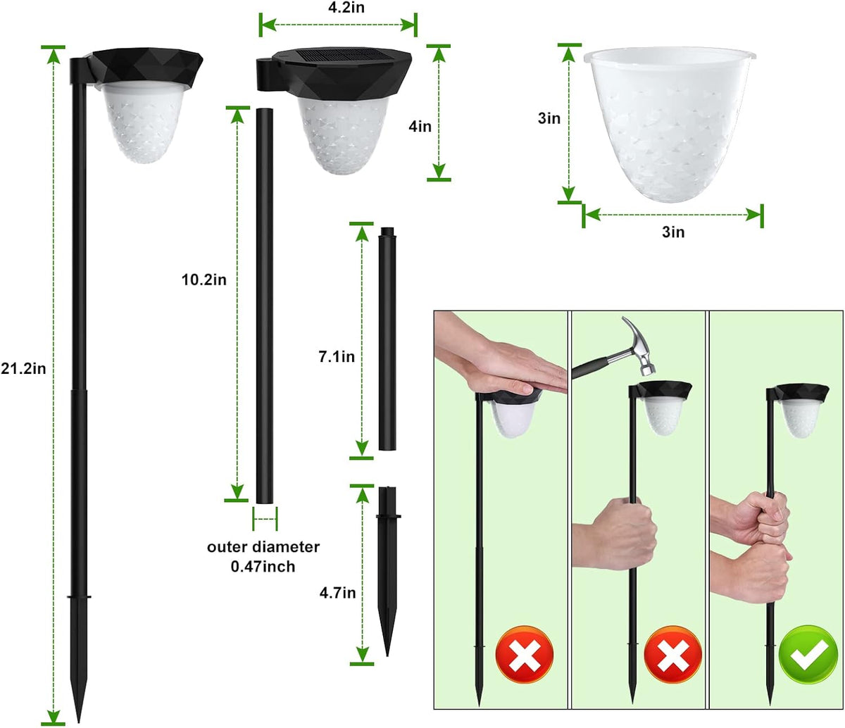 Solar Pathway Lights Outdoor 8 Pack V938