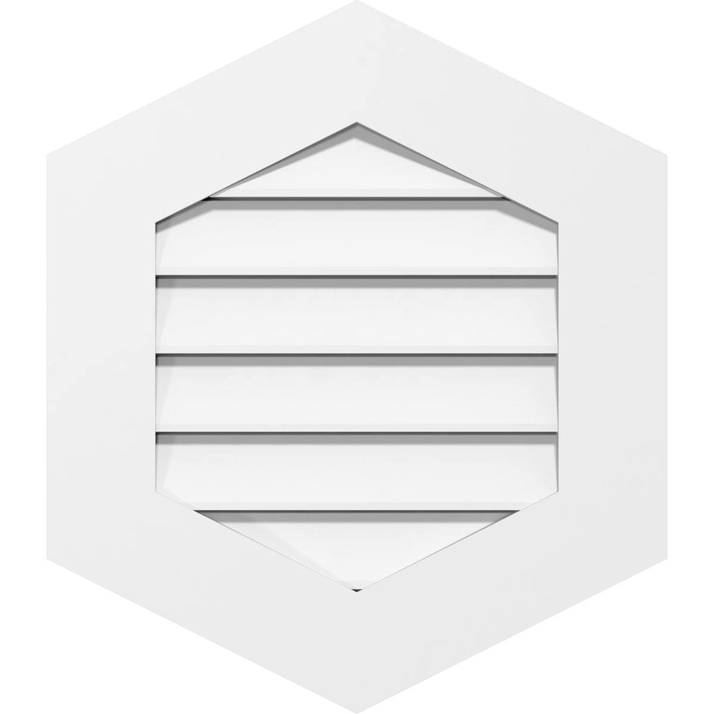 Vertical Peaked Surface Mount PVC Gable Vent R68097