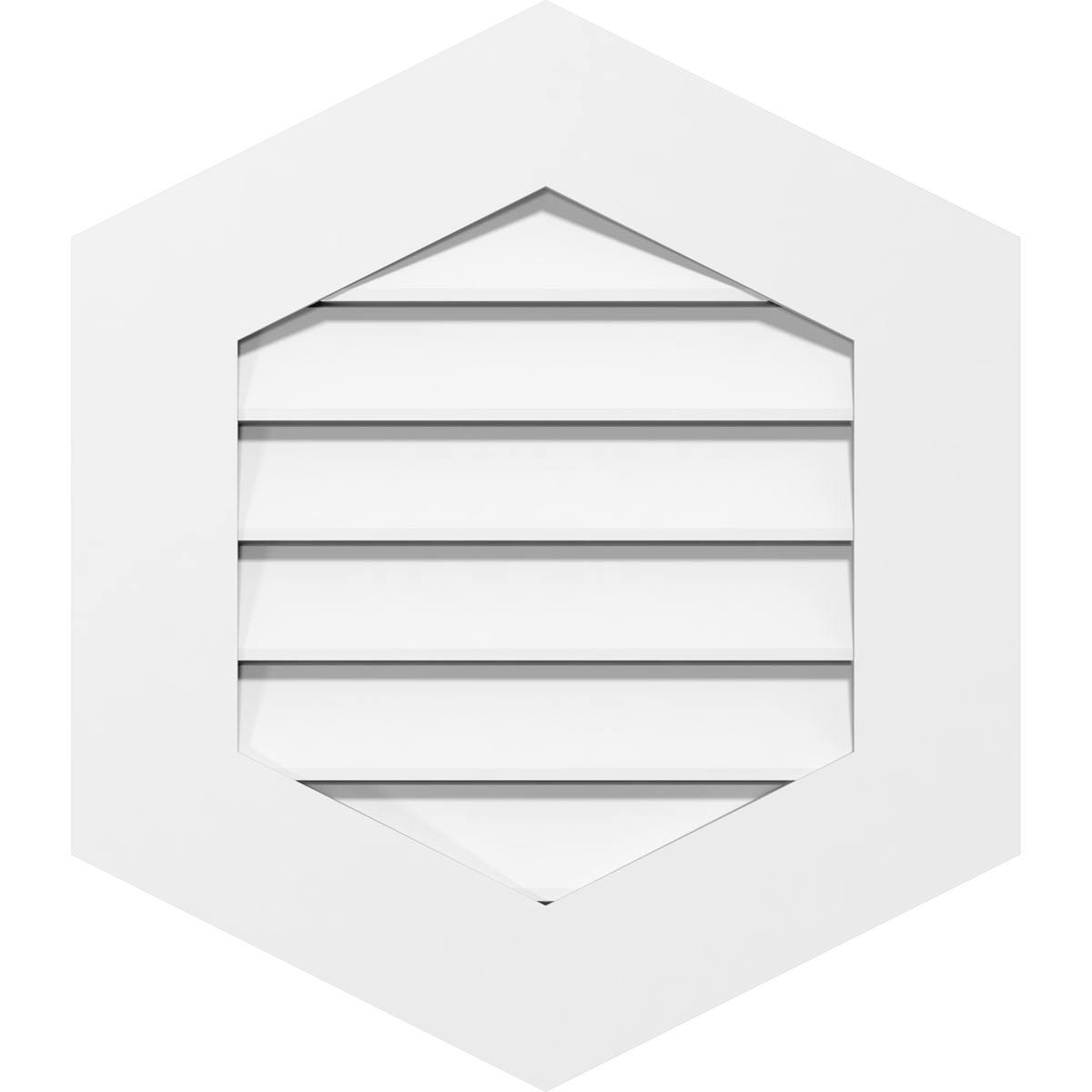 Vertical Peaked Surface Mount PVC Gable Vent R68097