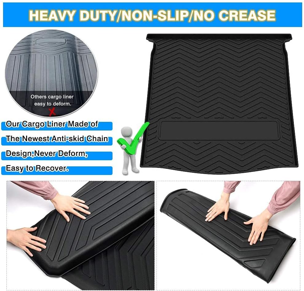 Custom Fit Cargo Liner Trunk Mat Tray All Weather Black I642