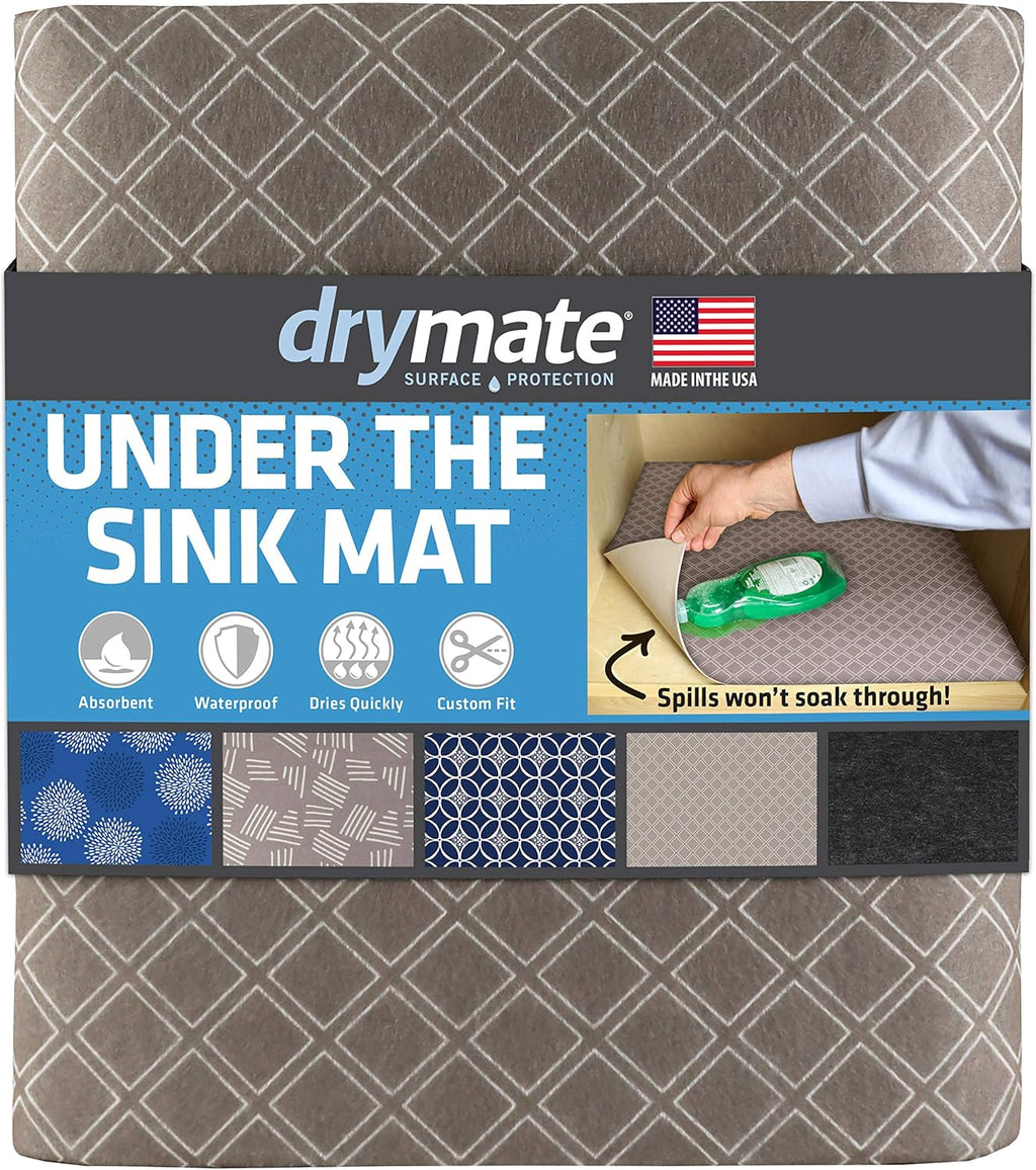 Under The Sink Mat, Cabinet Protection Mat, Shelf Liner - Absorbent Waterproof Slip-Resistant Machine Washable G3662