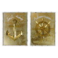 Nautical Wall Decor Set of 2 Gold N3257
