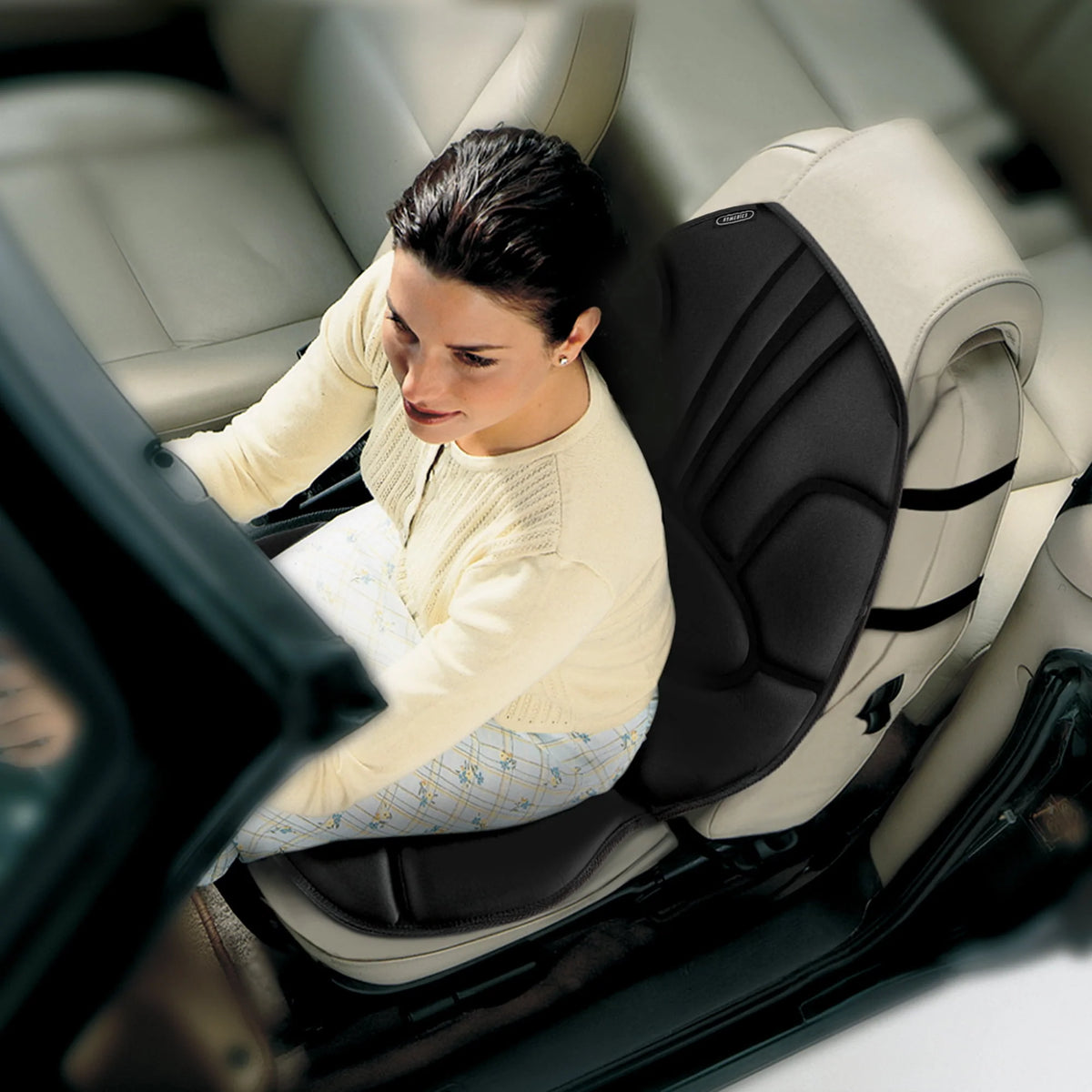 Black Portable Seat Cushion Massager with Heat U382098