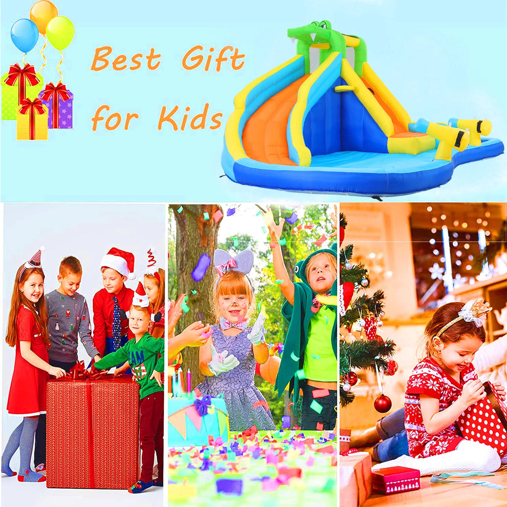 Inflatable Bounce House with Water Slide and Spray Pool P305627