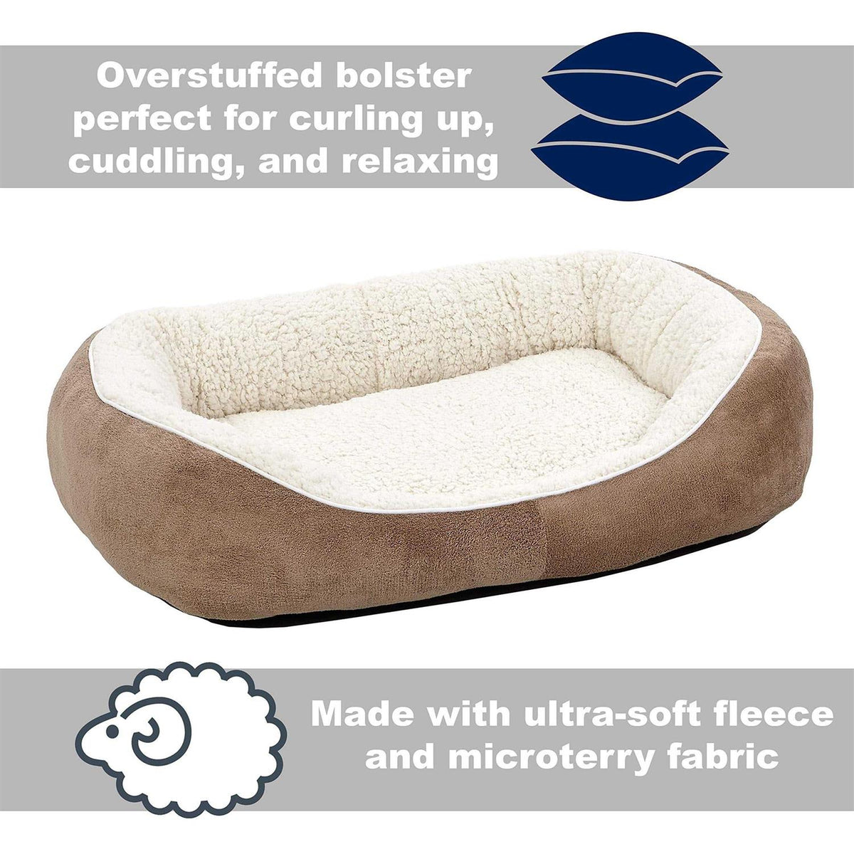 Medium Taupe Cuddle Bed V8332